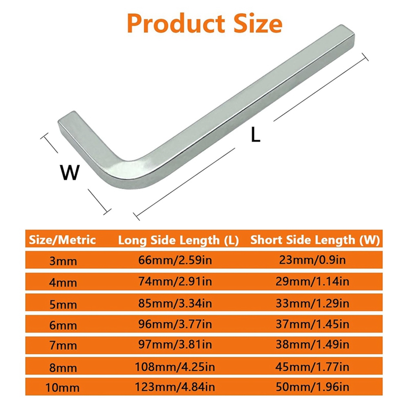 7Pcs Square Head Wrench Set L  - Screwdriver Set recension och pris