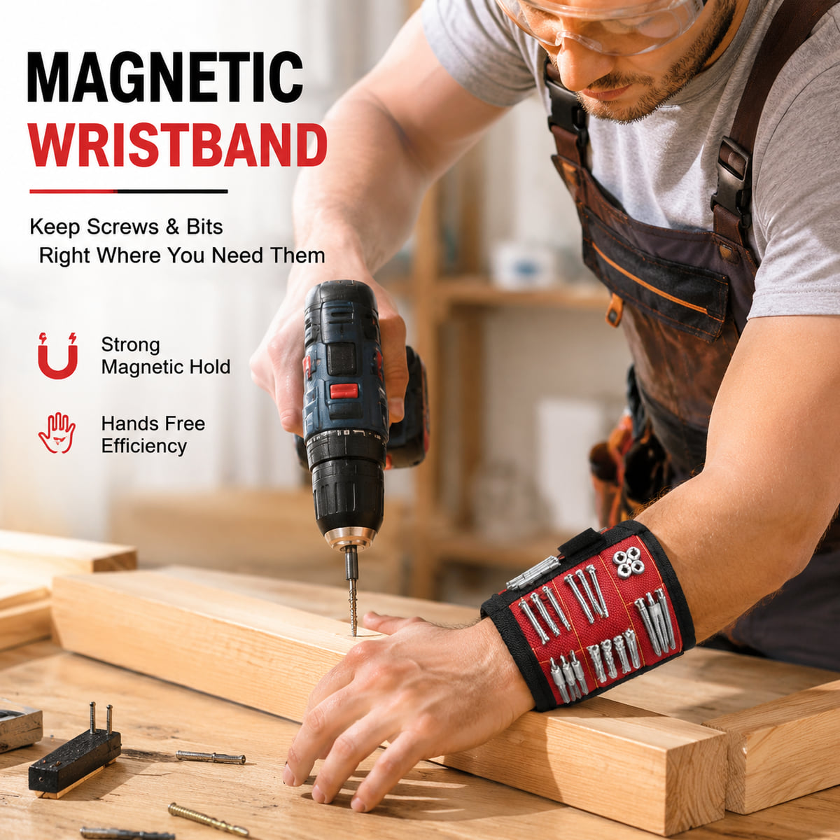 PINMOAP Magnetic Tool Wristban - Hand Tools In Workshop recension och pris